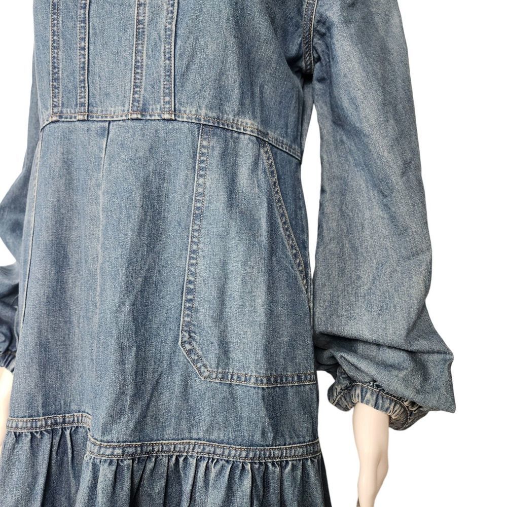 Sample* Maxi Tiered Denim Dress - Picture 6 of 7